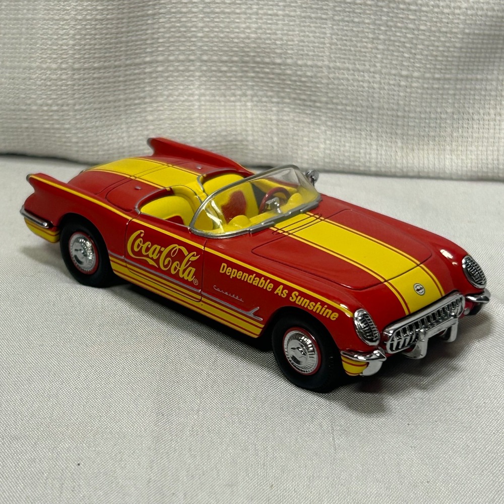 Matchbox Coca-Cola 1953 Corvette Die-Cast Red Yellow Cruisin With Coke CCV06/B-M